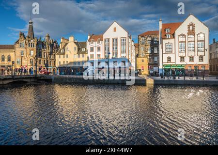 Geografie / Reise, Großbritannien, Schottland, Restaurants am Ufer in Leith, Edinburgh, ADDITIONAL-RIGHTS-CLEARANCE-INFO-NOT-AVAILABLE Stockfoto