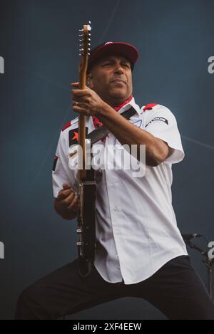 Der us-amerikanische Gitarrist Ton Morello trat beim Copenhell Festival 2024 auf. Anrede: Andrea Pinna Stockfoto