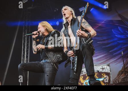 Die schwedische Band trat beim Copnehell Festival 2024 auf. Anrede: Andrea Pinna Stockfoto