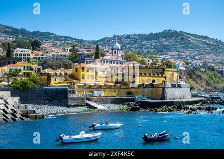 Das Fort von São Tiago befindet sich im historischen Zentrum von Funchal, Madeira. Madeira, Stockfoto