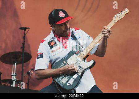 Der us-amerikanische Gitarrist Ton Morello trat beim Copenhell Festival 2024 auf. Anrede: Andrea Pinna Stockfoto