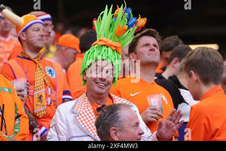 Hamburg, Deutschland. Juni 2024. firo : 16.06.2024, Fußball: UEFA EURO 2024, EM, Europameisterschaft 2024, Gruppenphase, M07, Match 07, Polen Polen - Niederlande Niederlande Niederlande Niederlande 1:2 Fans der Niederlande Credit: dpa/Alamy Live News Stockfoto