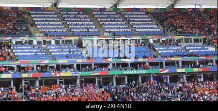 Hamburg, Deutschland. Juni 2024. firo: 16.06.2024, Fußball: UEFA EURO 2024, EM, Europameisterschaft 2024, Gruppenphase, M07, Match 07, Polen - Niederlande Niederlande Niederlande 1:2 Pressegalerie im Stadion Hamburg Volksparkstadion Media Credit: dpa/Alamy Live News Stockfoto