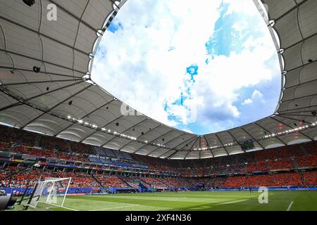 Hamburg, Deutschland. Juni 2024. firo: 16.06.2024, Fußball: UEFA EURO 2024, EM, Europameisterschaft 2024, Gruppenphase, M07, Match 07, Polen Polen - Niederlande Niederlande Holland 1:2 Übersicht über das Volkspark Stadion Hamburg Stadion Ubersicht Credit: dpa/Alamy Live News Stockfoto