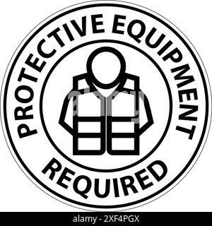 Bodenschild, Schutzausrüstung Erforderlich Stock Vektor