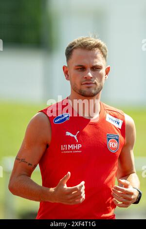 Leonardo Weschenfelder Scienza, GER, FC Heidenheim, Laktattest, Fussball, Bundesliga, Spielzeit 2024/2025, 01.07.2024, Foto: Eibner-Pressefoto/Sascha Walther Stockfoto