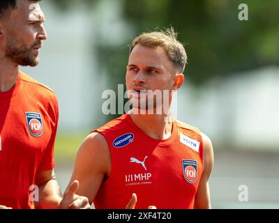 Leonardo Weschenfelder Scienza, Denis Thomalla (FC Heidenheim, #11), GER, FC Heidenheim, Laktattest, Fussball, Bundesliga, Spielzeit 2024/2025, 01.07.2024, Foto: Eibner-Pressefoto/Sascha Walther Stockfoto