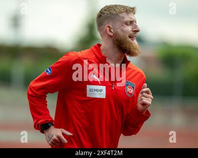 Jan-Niklas Beste (FC Heidenheim, #37), GER, FC Heidenheim, Laktattest, Fussball, Bundesliga, Spielzeit 2024/2025, 01.07.2024, Foto: Eibner-Pressefoto/Sascha Walther Stockfoto