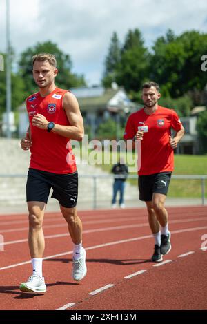 Leonardo Weschenfelder Scienza, Denis Thomalla (FC Heidenheim, #11), GER, FC Heidenheim, Laktattest, Fussball, Bundesliga, Spielzeit 2024/2025, 01.07.2024, Foto: Eibner-Pressefoto/Sascha Walther Stockfoto