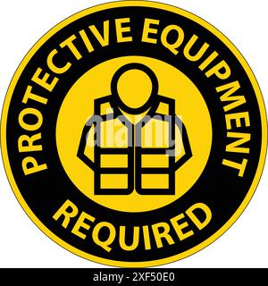 Bodenschild, Schutzausrüstung Erforderlich Stock Vektor