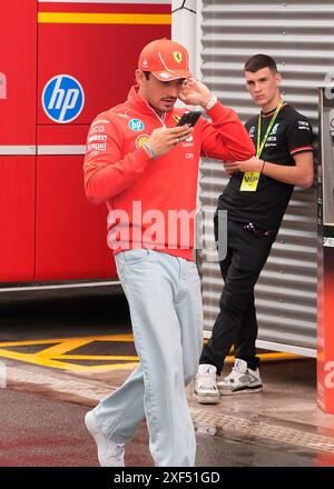 Barcelona, Spanien. Juni 2024. 20.06.2024, Circuit de Catalunya, Barcelona, Formel 1 Aramco Grand Prix von Spanien 2024, im Bild Charles Leclerc (MCO), Scuderia Ferrari HP/dpa/Alamy Live News Stockfoto