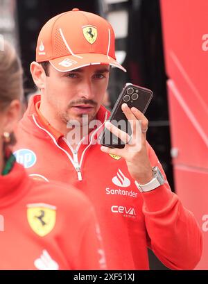 Barcelona, Spanien. Juni 2024. 20.06.2024, Circuit de Catalunya, Barcelona, Formel 1 Aramco Grand Prix von Spanien 2024, im Bild Charles Leclerc (MCO), Scuderia Ferrari HP/dpa/Alamy Live News Stockfoto