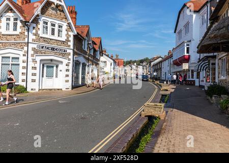 Das Dorf des Biers in Devon, Großbritannien, England, Bierdorf, Bierstraße, Straße, Dörfer, Straße, Häuser, Geschäfte, Straße, Straßen, Dorf, Reisen, Stockfoto