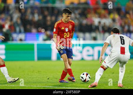 Köln, Deutschland. 30. Juni 2024. Pedri (ESP) Fußball/Fußball : UEFA-Europameisterschaft Deutschland 2024 - Achtelfinale zwischen Spanien 4-1 Georgien im Kölner Stadion. Quelle: Mutsu Kawamori/AFLO/Alamy Live News Stockfoto