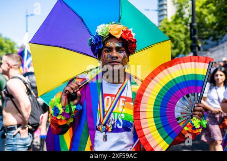 Pride in London Feiern, Central London, Samstag, 29. Juni 2024 Stockfoto