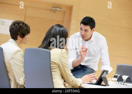 Interview, Coaching, Verkauf, Business, Donostia, San Sebastian, Baskenland, Spanien. Stockfoto