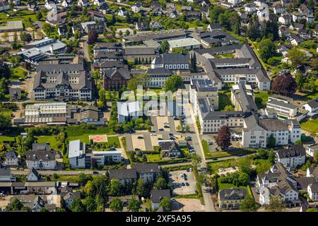 Luftaufnahme, Elisabeth Klinik, Eduardus-Krankenhaus gGmbH, Bigge, Olsberg, Sauerland, Nordrhein-Westfalen, Deutschland, Luftbild, Elisabeth Clinic, Stockfoto