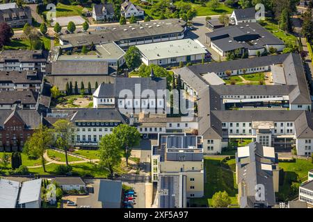 Luftaufnahme, Elisabeth Klinik, Eduardus-Krankenhaus gGmbH, Bigge, Olsberg, Sauerland, Nordrhein-Westfalen, Deutschland, Luftbild, Elisabeth Clinic, Stockfoto