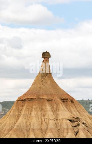 Felsformationen in Las Bardenas Reales, Spanien Stockfoto