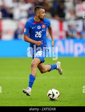 Der Slowakei Ivan Schranz während der UEFA Euro 2024, Achtelfinale in der Arena AufSchalke in Gelsenkirchen. Bilddatum: Sonntag, 30. Juni 2024. Stockfoto