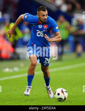 Der Slowakei Ivan Schranz während der UEFA Euro 2024, Achtelfinale in der Arena AufSchalke in Gelsenkirchen. Bilddatum: Sonntag, 30. Juni 2024. Stockfoto