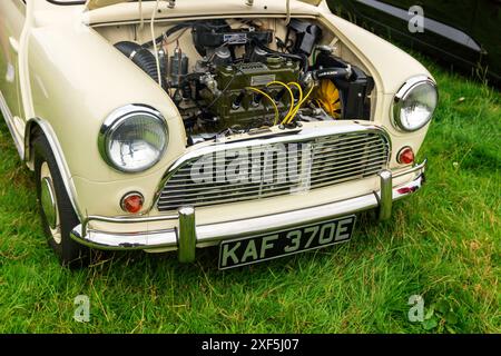 Austin Cooper-Motor. Hoghton Tower Classic Car Show 2024. Stockfoto