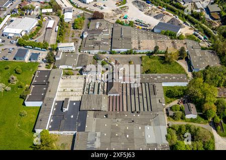 Luftaufnahme, Gewerbegebiet auf der See, Falke Moden Lager- und Fabrikverkauf, Schmallenberg, Sauerland, Nordrhein-Westfalen, Deutschland, Aeri Stockfoto