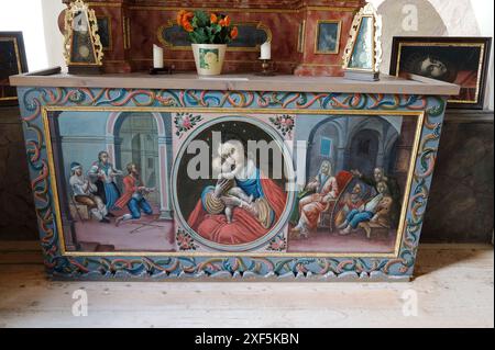 Pürgg, Steiermark, Österreich. Die katholische Pfarrkirche St. Georg ist ein römisch-katholischer Kirchenkomplex in der ehemaligen Gemeinde Pürgg-Trautenfels. Lady Chapel - Pfarrkirche St. George Stockfoto