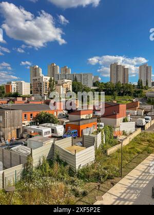 Rosny-sous-Bois, Frankreich, Allgemeine Ansicht, Gebäude, Pariser Vorort, U-Bahn-Linie 11, seine Saint Denis Public Transportation Stockfoto