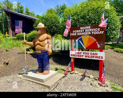 Willkommen im Maine Visitor Center in Kittery Maine Schild Stockfoto