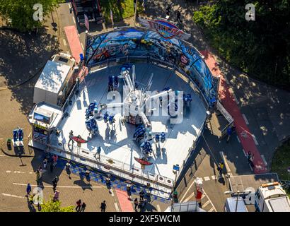 Luftaufnahme, Himmelsmesse an der Berger Straße am Saalbau Witten, Jetlag Karussell, Witten, Ruhrgebiet, Nordrhein-Westfalen, Deutschland, Luftbild, ASC Stockfoto