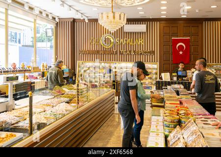 Türkei, Istanbul, Karaköy, Öz Safalar Lokum Cezerye Stockfoto