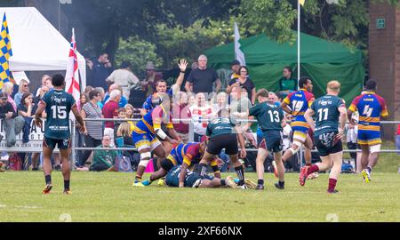 Drei Spiele der Rugby League wurden am Armed Forces Day in Warrington für die Tom Sephton Trophy ausgetragen, einen jungen Soldaten aus Warrington, der in AK leider getötet wurde Stockfoto