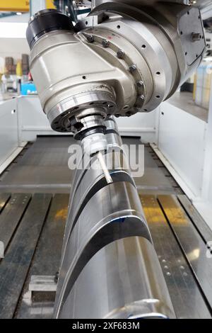 Fräsen, Bearbeitungszentrum, CNC-Werkzeugmaschine Biennale, Bilbao Exhibition Center, BEC, Bilbao, Bizkaia, Baskenland, Spanien. Stockfoto