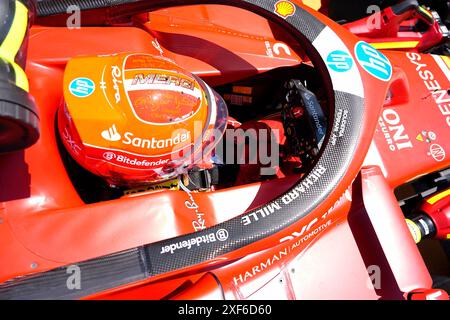 Barcelona, Spanien. Juni 2024. 23.06.2024, Circuit de Catalunya, Barcelona, Formel 1 Aramco Grand Prix von Spanien 2024, im Bild Charles Leclerc (MCO), Scuderia Ferrari HP/dpa/Alamy Live News Stockfoto