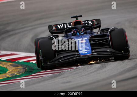 Barcelona, Spanien. Juni 2024. #23 Alexander Albon (THA, Williams Racing), Formel 1 Grand Prix von Spanien auf dem Circuit de Barcelona-Catalunya am 22. Juni 2024 in Barcelona, Spanien. (Foto von HOCH ZWEI) Credit: dpa/Alamy Live News Stockfoto