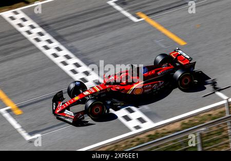 Barcelona, Spanien. Juni 2024. #16 Charles Leclerc (MCO, Scuderia Ferrari HP), F1 Grand Prix von Spanien auf dem Circuit de Barcelona-Catalunya am 21. Juni 2024 in Barcelona, Spanien. (Foto von HOCH ZWEI) Credit: dpa/Alamy Live News Stockfoto