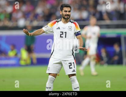 Dortmund, Deutschland. Juni 2024. firo : 23.06.2024, Fußball: UEFA EURO 2024, EM, Europameisterschaft 2024, Gruppenphase, M25, Match 25 Schweiz - Deutschland 1:1 Ilkay Gundogan von Deutschland Gesten Credit: dpa/Alamy Live News Stockfoto