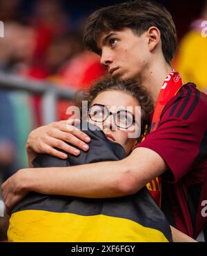 Düsseldorf, Deutschland. Juli 2024. Belgische Fans konnen sich selbst Frankreich - Belgien Frankreich - Belgien 01.07.2024 Credit: Moritz Muller/Alamy Live News Stockfoto