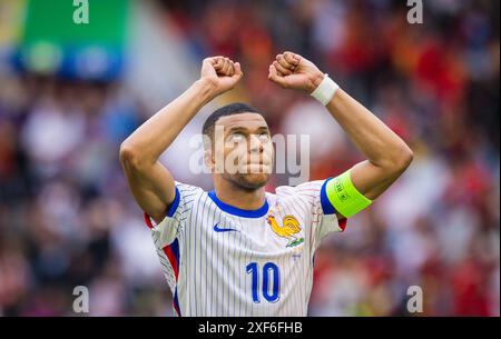 Düsseldorf, Deutschland. Juli 2024. Abschlussjubel: Kylian Mbappe (FRA) France - Belgium France - Belgien 01.07.2024 Credit: Moritz Muller/Alamy Live News Stockfoto