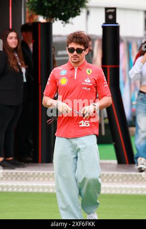 Barcelona, Spanien. Juni 2024. 23.06.2024, Circuit de Catalunya, Barcelona, Formel 1 Aramco Grand Prix von Spanien 2024, im Bild Charles Leclerc (MCO), Scuderia Ferrari HP/dpa/Alamy Live News Stockfoto