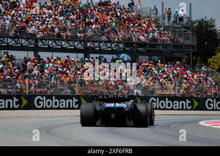 Barcelona, Spanien. Juni 2024. 23.06.2024, Circuit de Catalunya, Barcelona, Formel 1 Aramco Grand Prix von Spanien 2024, Bild Pierre Gasly (FRA), Alpine F1 Team Credit: dpa/Alamy Live News Stockfoto