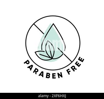 Paraben Free-Symbol für Kosmetiketiketten – Stock-Symbol als EPS 10-Datei Stock Vektor
