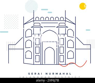 Serai Nurmahal - in der Nähe von Jalandhar - Stock-Illustration - Stock-Illustration als EPS 10 Datei Stock Vektor