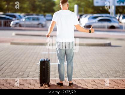 Touristische versuchen, Taxi, Ankunft am Flughafen Stockfoto