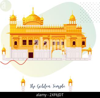 Der Goldene Tempel - Amritsar - Stock Illustration als EPS 10 Datei Stock Vektor