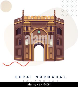 Serai Nurmahal - in der Nähe von Jalandhar - Stock-Illustration - Stock-Illustration als EPS 10 Datei Stock Vektor