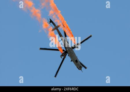 Czech Air Force Mil Mi-24V / Mi-35 „Hind“ auf der RIAT 2015. Stockfoto