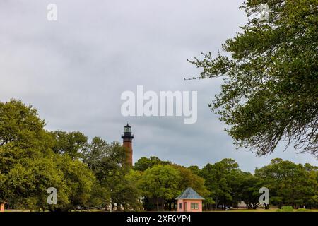 Dieser wunderschöne öffentliche Park in Corolla, North Carolina, USA, ist ein wunderschöner Park am Currituck Sound. Stockfoto