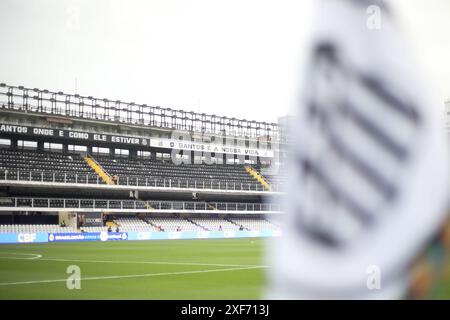 Santos, Brasilien. Juli 2024. SP - SANTOS - 07/01/2024 - BRASILEIRO B 2024, SANTOS x CHAPECOENSE - Allgemeine Ansicht des Stadions Vila Belmiro für das Spiel zwischen Santos und Chapecoense für die brasilianische B 2024 Meisterschaft. Foto: Reinaldo Campos/AGIF Credit: AGIF/Alamy Live News Stockfoto